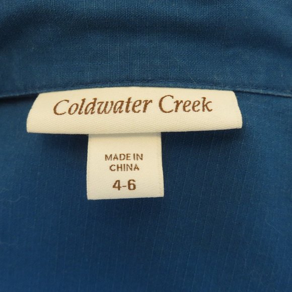 Blue Coldwater Creek Cotton Spring Summer Fall Jacket...225 - Picture 5 of 8